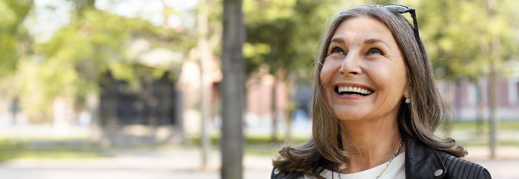 woman laughing outside | reservoir dental clinic